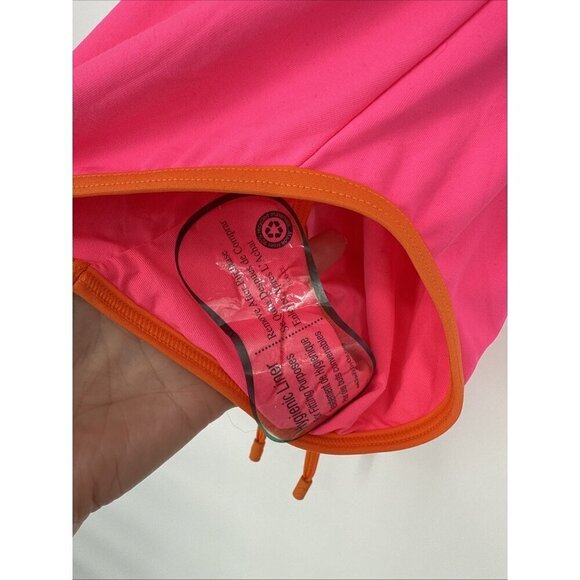 KATE SPADE Size XS Belted One Piece Swimsuit Radiant Pink Orange - Picture 8 of 9